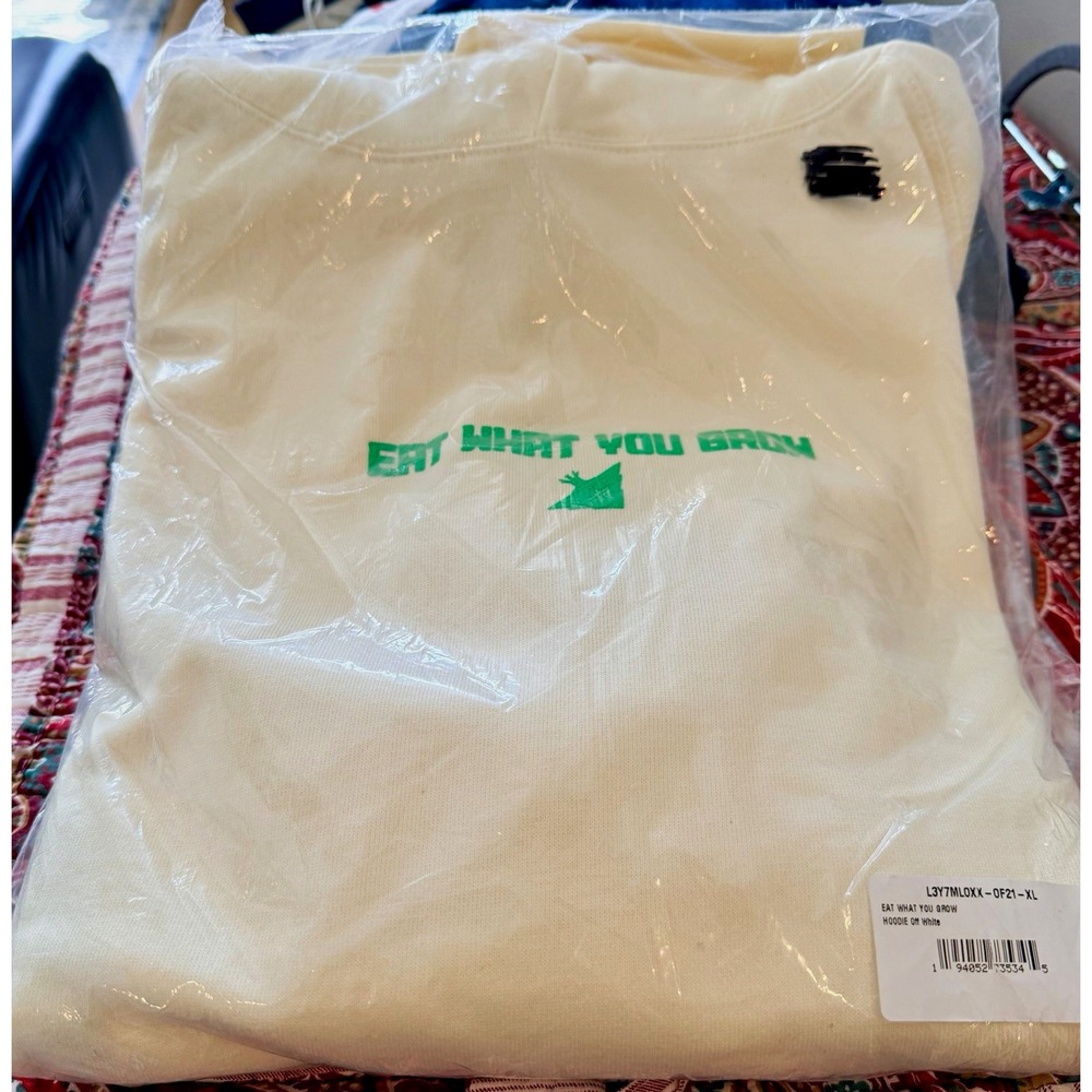 LRG x DoedoeFarms Eat What You Grow Graphic Pullover Hoodie White XL